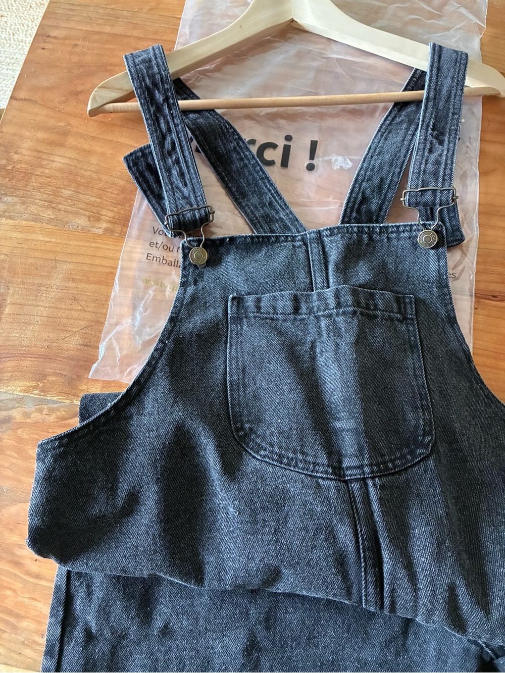 Women’s POUDRE ORGANIC Black Denim dungarees/overalls. NWT.